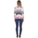 Usa Soccer T- Shirt U S A Patriotic American Flag Soccer Ball Football T- Shirt (1) Women s One-Button 3/4 Sleeve Short Jacket View4