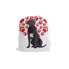 Cane Corso Gifts T- Shirt Cool Cane Corso Valentine Heart Paw Cane Corso Dog Lover Valentine Costume Yoga Reflexion Pose T- Shirtyoga Reflexion Pose T- Shirt Drawstring Pouch (medium) by hizuto