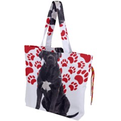 Cane Corso Gifts T- Shirt Cool Cane Corso Valentine Heart Paw Cane Corso Dog Lover Valentine Costume Yoga Reflexion Pose T- Shirtyoga Reflexion Pose T- Shirt Drawstring Tote Bag by hizuto