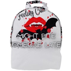 Vampire T- Shirt Feeling Cute Might Bite Someone Later T- Shirt Mini Full Print Backpack by ZUXUMI