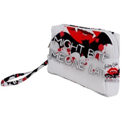 Vampire T- Shirt Feeling Cute Might Bite Someone Later T- Shirt Wristlet Pouch Bag (small) by ZUXUMI