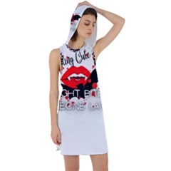 Vampire T- Shirt Feeling Cute Might Bite Someone Later T- Shirt Racer Back Hoodie Dress by ZUXUMI