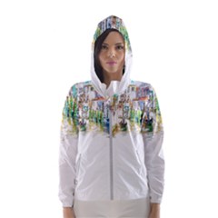 Venice T- Shirt Venice Voyage Art Digital Painting Watercolor Discovery T- Shirt (1) Women s Hooded Windbreaker by ZUXUMI