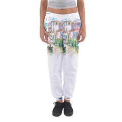 Venice T- Shirt Venice Voyage Art Digital Painting Watercolor Discovery T- Shirt (1) Women s Jogger Sweatpants by ZUXUMI