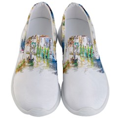 Venice T- Shirt Venice Voyage Art Digital Painting Watercolor Discovery T- Shirt (1) Men s Lightweight Slip Ons by ZUXUMI