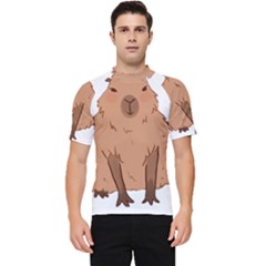 Capybara Art T- Shirt Cute Capybara Art T- Shirt Yoga Reflexion Pose T- Shirtyoga Reflexion Pose T- Shirt Men s Short Sleeve Rash Guard by hizuto