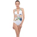 Venice T- Shirt Venice Voyage Art Digital Painting Watercolor Discovery T- Shirt (1) Halter Front Plunge Swimsuit View1