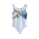 Venice T- Shirt Venice Voyage Art Digital Painting Watercolor Discovery T- Shirt (1) Kids  Frill Swimsuit View1