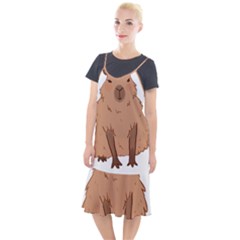 Capybara Art T- Shirt Cute Capybara Art T- Shirt Yoga Reflexion Pose T- Shirtyoga Reflexion Pose T- Shirt Camis Fishtail Dress by hizuto