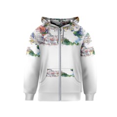 Venice T- Shirt Venice Voyage Art Digital Painting Watercolor Discovery T- Shirt (2) Kids  Zipper Hoodie by ZUXUMI