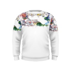 Venice T- Shirt Venice Voyage Art Digital Painting Watercolor Discovery T- Shirt (2) Kids  Sweatshirt by ZUXUMI