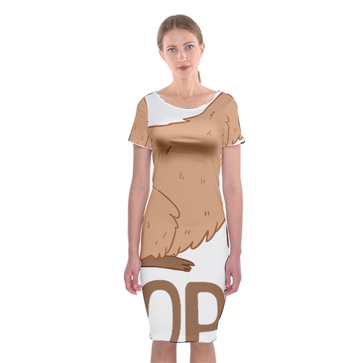 Capybara Art T- Shirt Cute Sad Capybara - Nope T- Shirt Yoga Reflexion Pose T- Shirtyoga Reflexion Pose T- Shirt Classic Short Sleeve Midi Dress