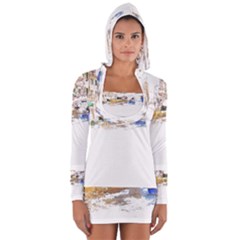 Venice T- Shirt Venice Voyage Art Digital Painting Watercolor Discovery T- Shirt (3) Long Sleeve Hooded T-shirt by ZUXUMI