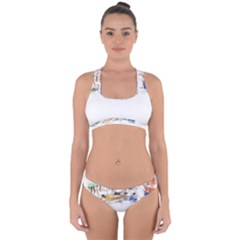 Venice T- Shirt Venice Voyage Art Digital Painting Watercolor Discovery T- Shirt (3) Cross Back Hipster Bikini Set by ZUXUMI