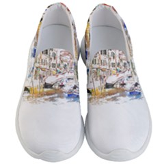 Venice T- Shirt Venice Voyage Art Digital Painting Watercolor Discovery T- Shirt (3) Men s Lightweight Slip Ons by ZUXUMI