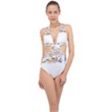 Venice T- Shirt Venice Voyage Art Digital Painting Watercolor Discovery T- Shirt (3) Halter Front Plunge Swimsuit View1