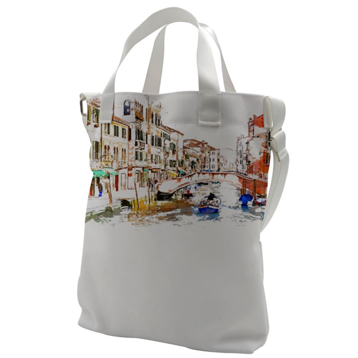 Venice T- Shirt Venice Voyage Art Digital Painting Watercolor Discovery T- Shirt (3) Canvas Messenger Bag