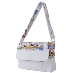 Venice T- Shirt Venice Voyage Art Digital Painting Watercolor Discovery T- Shirt (3) Full Print Messenger Bag (l) by ZUXUMI