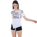 Venice T- Shirt Venice Voyage Art Digital Painting Watercolor Discovery T- Shirt (3) Asymmetrical Short Sleeve Sports T-Shirt View1