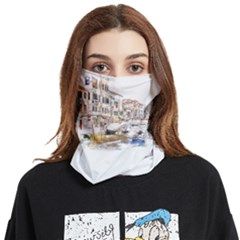 Venice T- Shirt Venice Voyage Art Digital Painting Watercolor Discovery T- Shirt (3) Face Covering Bandana (two Sides) by ZUXUMI