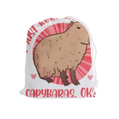 Capybara Art T- Shirt I Just Really Like Capybaras O K  T- Shirt Yoga Reflexion Pose T- Shirtyoga Reflexion Pose T- Shirt Drawstring Pouch (XL)