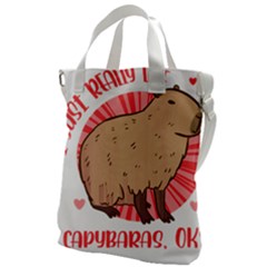 Capybara Art T- Shirt I Just Really Like Capybaras O K  T- Shirt Yoga Reflexion Pose T- Shirtyoga Reflexion Pose T- Shirt Canvas Messenger Bag