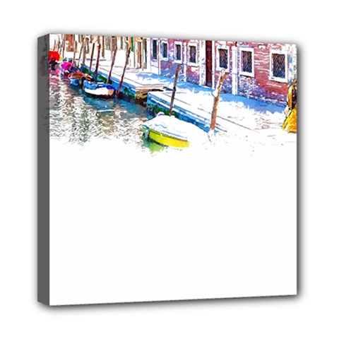 Venice T- Shirt Venice Voyage Art Digital Painting Watercolor Discovery T- Shirt (4) Mini Canvas 8  X 8  (stretched) by ZUXUMI