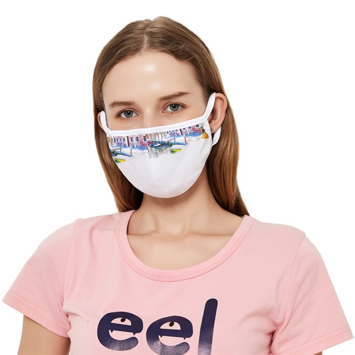 Venice T- Shirt Venice Voyage Art Digital Painting Watercolor Discovery T- Shirt (4) Crease Cloth Face Mask (Adult)