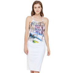 Venice T- Shirt Venice Voyage Art Digital Painting Watercolor Discovery T- Shirt (4) Bodycon Cross Back Summer Dress by ZUXUMI