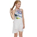 Venice T- Shirt Venice Voyage Art Digital Painting Watercolor Discovery T- Shirt (4) Kids  Halter Collar Waist Tie Chiffon Dress View3