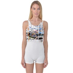 Venice T- Shirt Venice Voyage Art Digital Painting Watercolor Discovery T- Shirt (5) One Piece Boyleg Swimsuit by ZUXUMI