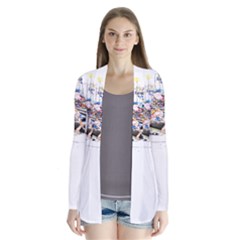 Venice T- Shirt Venice Voyage Art Digital Painting Watercolor Discovery T- Shirt (5) Drape Collar Cardigan by ZUXUMI