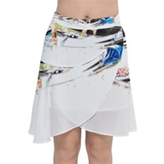 Venice T- Shirt Venice Voyage Art Digital Painting Watercolor Discovery T- Shirt (5) Chiffon Wrap Front Skirt by ZUXUMI