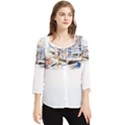 Venice T- Shirt Venice Voyage Art Digital Painting Watercolor Discovery T- Shirt (5) Chiffon Quarter Sleeve Blouse View1