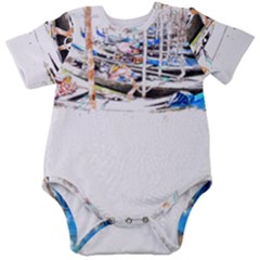 Venice T- Shirt Venice Voyage Art Digital Painting Watercolor Discovery T- Shirt (5) Baby Short Sleeve Bodysuit by ZUXUMI