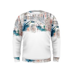 Venice T- Shirt Venice Voyage Art Digital Painting Watercolor Discovery T- Shirt Kids  Sweatshirt by ZUXUMI