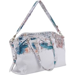 Venice T- Shirt Venice Voyage Art Digital Painting Watercolor Discovery T- Shirt Canvas Crossbody Bag by ZUXUMI