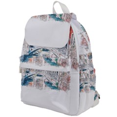 Venice T- Shirt Venice Voyage Art Digital Painting Watercolor Discovery T- Shirt Top Flap Backpack by ZUXUMI