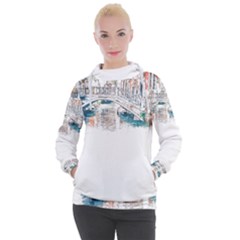 Venice T- Shirt Venice Voyage Art Digital Painting Watercolor Discovery T- Shirt Women s Hooded Pullover by ZUXUMI