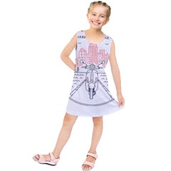 Vespa T- Shirt Hit The Road 3 T- Shirt Kids  Tunic Dress by ZUXUMI