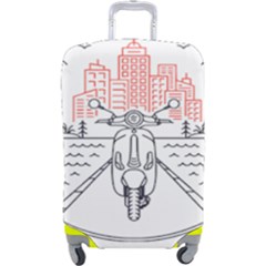 Vespa T- Shirt Hit The Road 3 T- Shirt Luggage Cover (large) by ZUXUMI