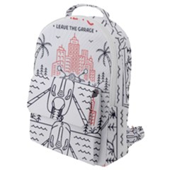 Vespa T- Shirt Hit The Road 3 T- Shirt Flap Pocket Backpack (small) by ZUXUMI