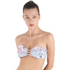 Vespa T- Shirt Hit The Road 3 T- Shirt Twist Bandeau Bikini Top by ZUXUMI