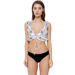 Vespa T- Shirt Hit The Road 3 T- Shirt Low Cut Ruffle Edge Bikini Top by ZUXUMI