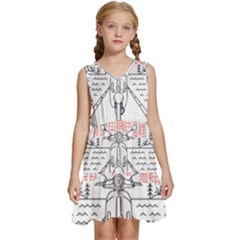 Vespa T- Shirt Hit The Road 3 T- Shirt Kids  Sleeveless Tiered Mini Dress by ZUXUMI