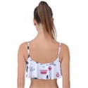 Veterinarian Gift T- Shirt Veterinary Medicine, Happy And Healthy Friends    Pattern    Coral Backgr Frill Bikini Top View2