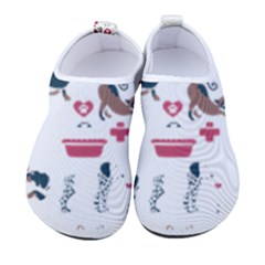 Veterinarian Gift T- Shirt Veterinary Medicine, Happy And Healthy Friends    Pattern    Coral Backgr Kids  Sock-style Water Shoes by ZUXUMI