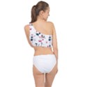 Veterinarian Gift T- Shirt Veterinary Medicine, Happy And Healthy Friends    Pattern    Coral Backgr Spliced Up Bikini Top  View2