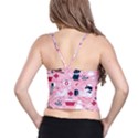 Veterinarian Medicine T- Shirt Veterinary Medicine, Happy And Healthy Friends    Pastel Pink Backgro Spaghetti Strap Bra Top View2