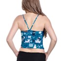 Veterinarian Medicine T- Shirt Veterinary Medicine, Happy And Healthy Friends    Turquoise Backgroun Spaghetti Strap Bra Top View2